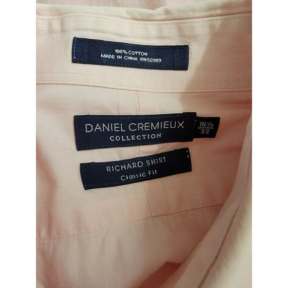 Daniel Cremieux Richard Pink Dress Shirt - 16.5 / 33 - Picture 4 of 5